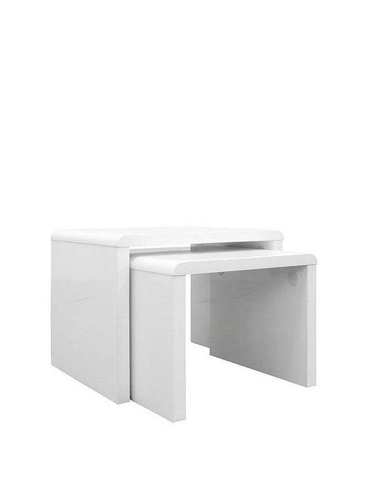 Atlantic Nest of 2 Tables - Black or White Gloss